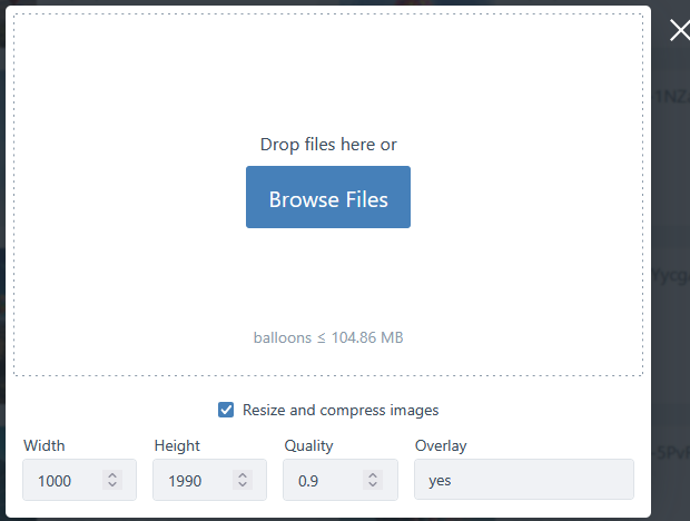 {files gallery upload dialog}
